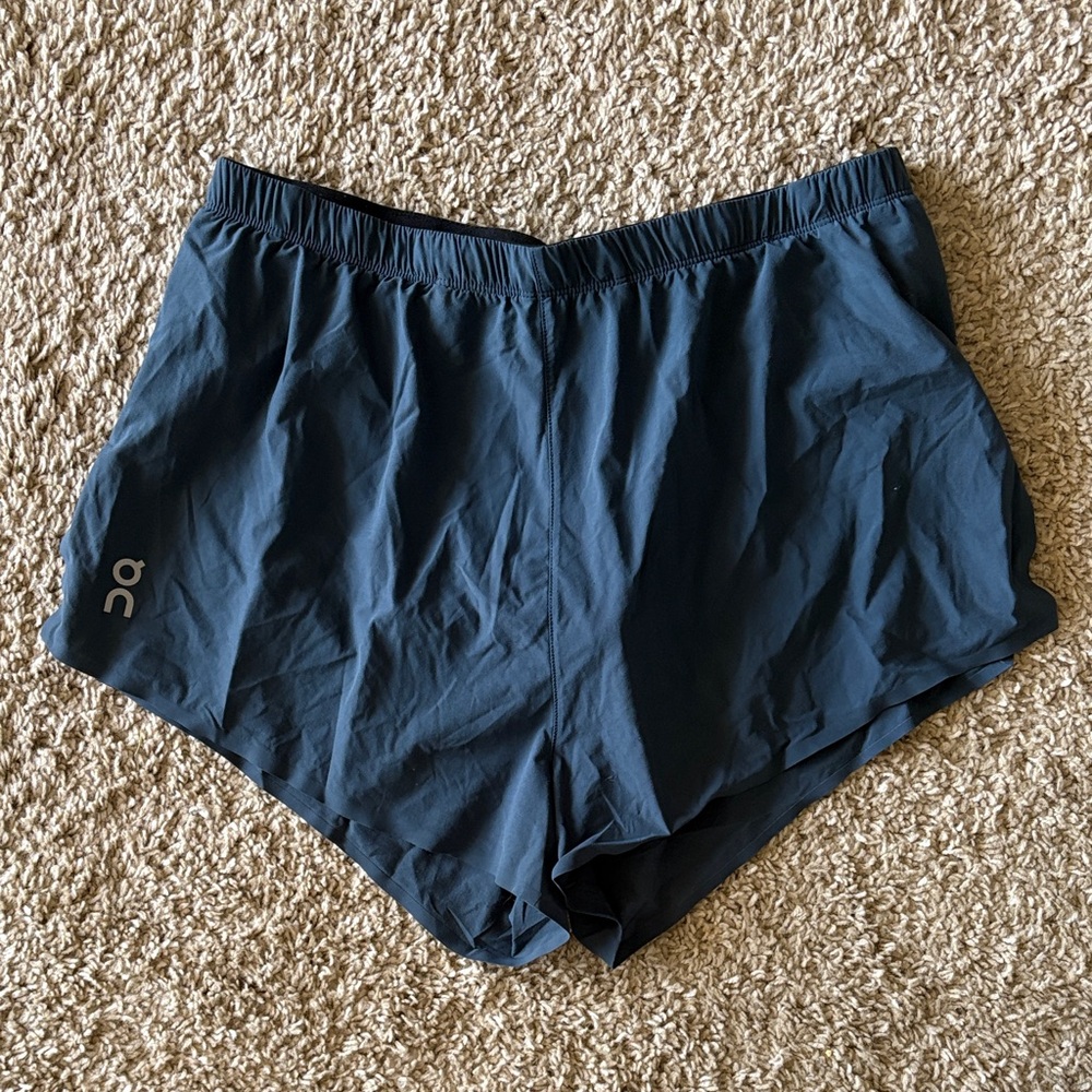 On Running Men’s Navy Race Shorts Small